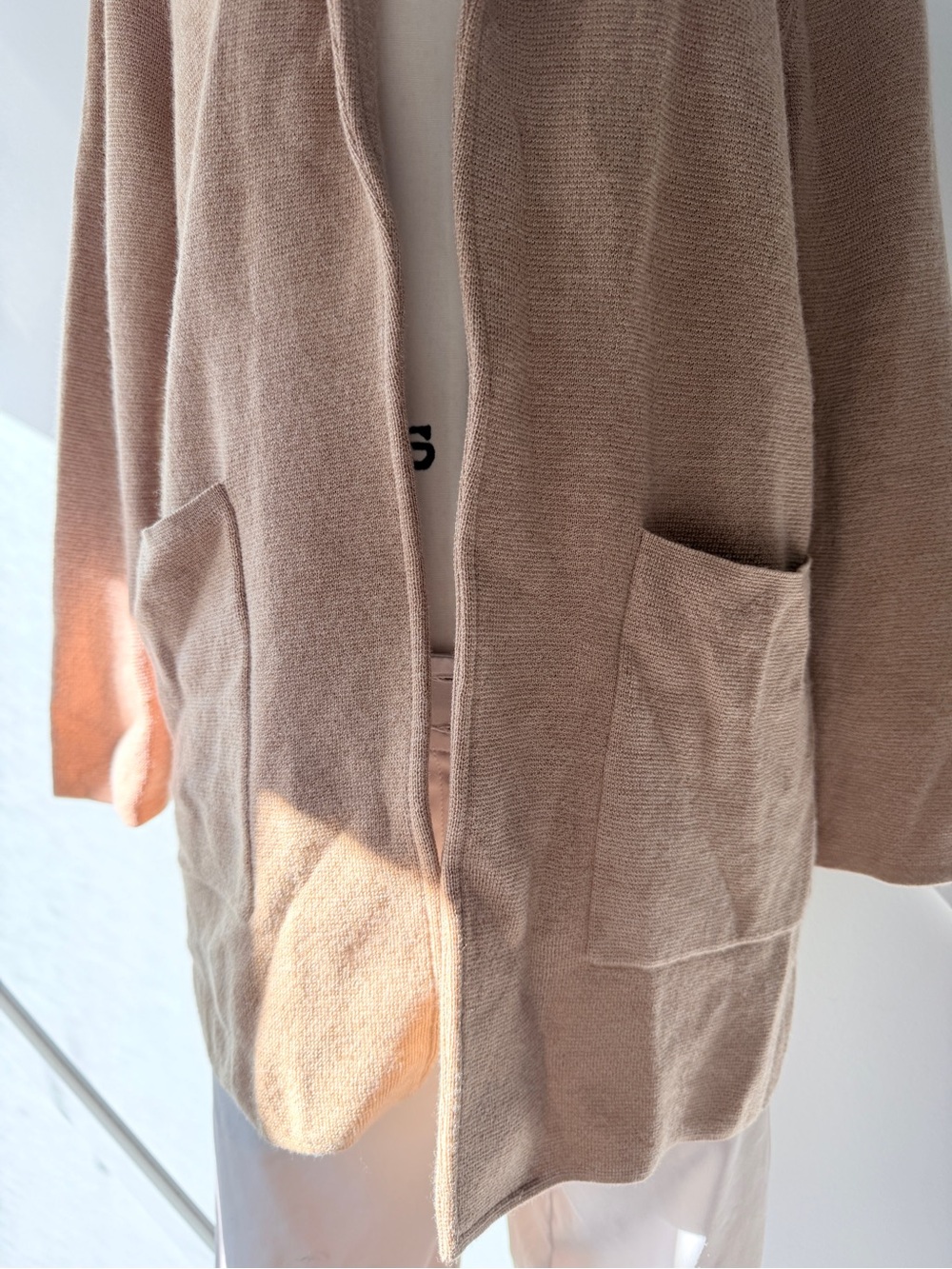 J.Crew Sophie Open Front Sweater Blazer Cardigan XS Camel Wool - Picture 8 of 14